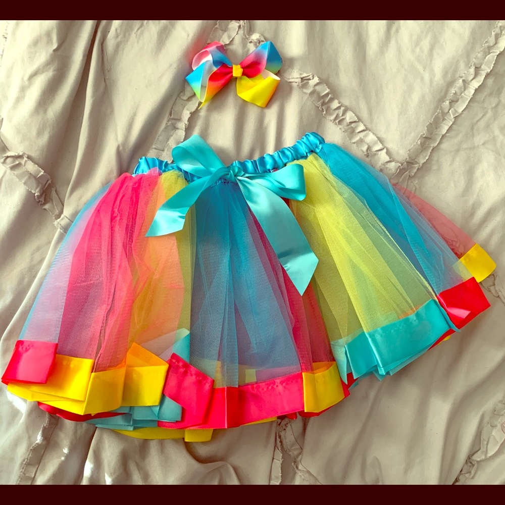Juju's Tutu's. Pink, Yellow, Turquoise Tutu
